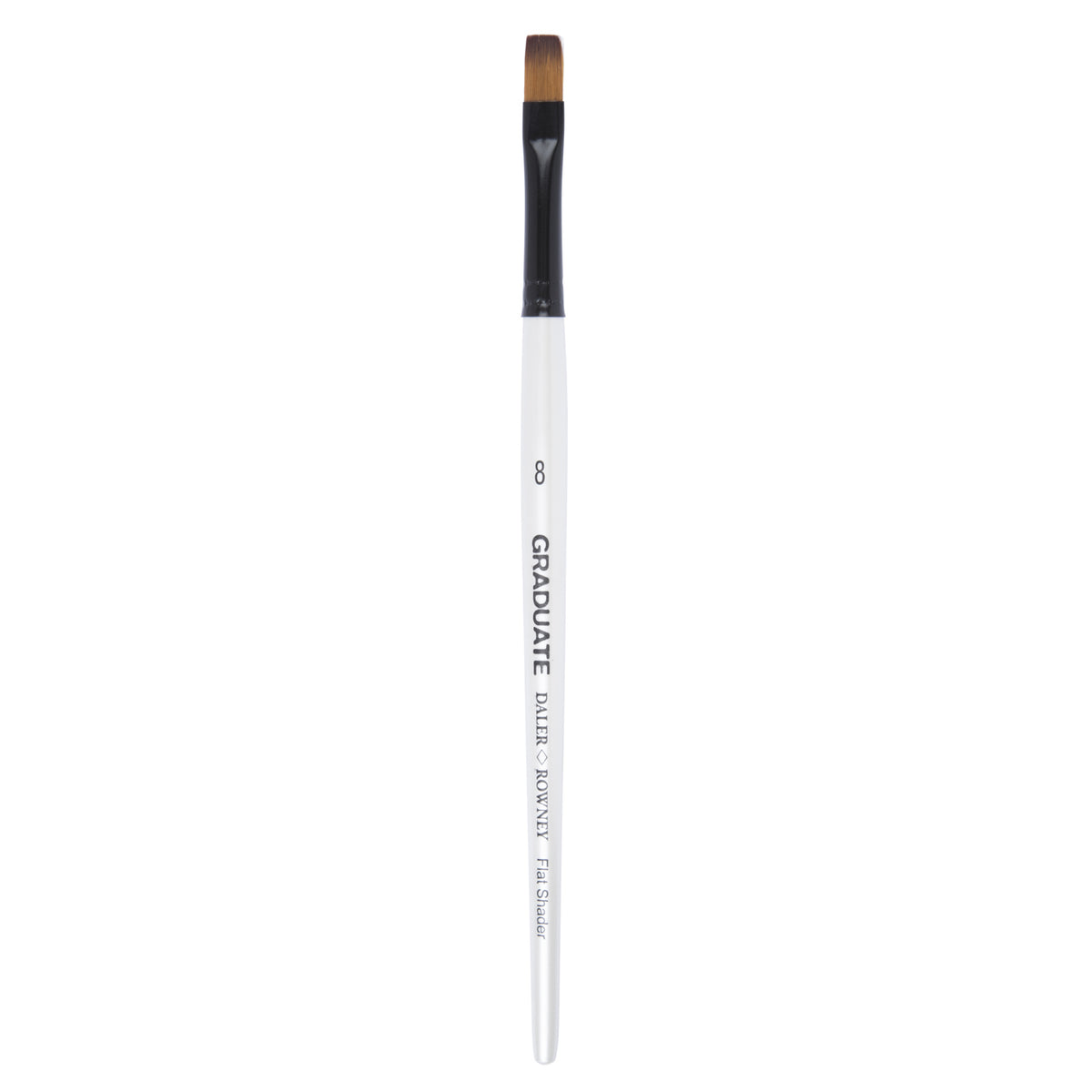 Daler Rowney Flat Brushes Size 8 Suitable for Oil, Acrylic, Watercolour, Goauche, Poster Colours