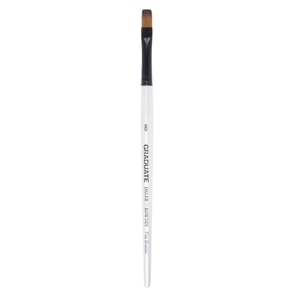 Daler Rowney Flat Shader Brushes Size 8 Short Handle, Oil, Acrylic, Watercolour, Goauche, Poster