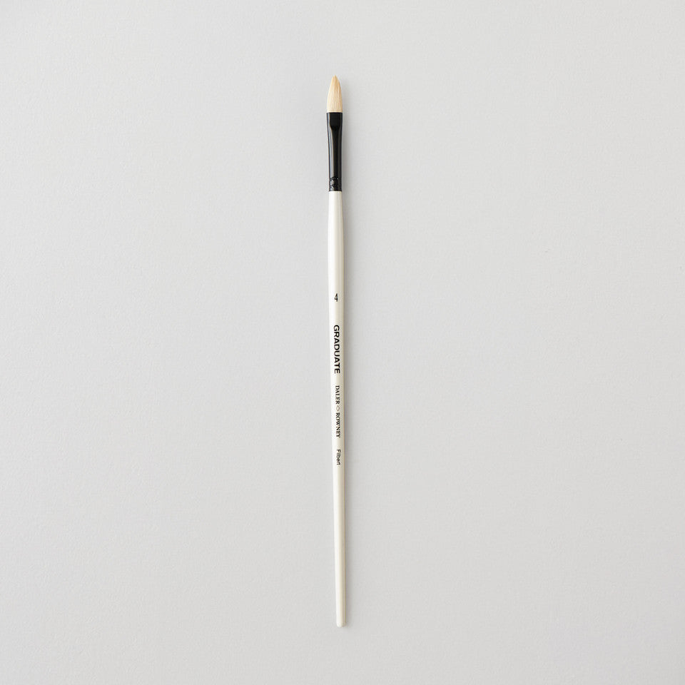Daler Rowney Filbert Brushes Size 4 Long Handle, Oil & Acrylic Colours