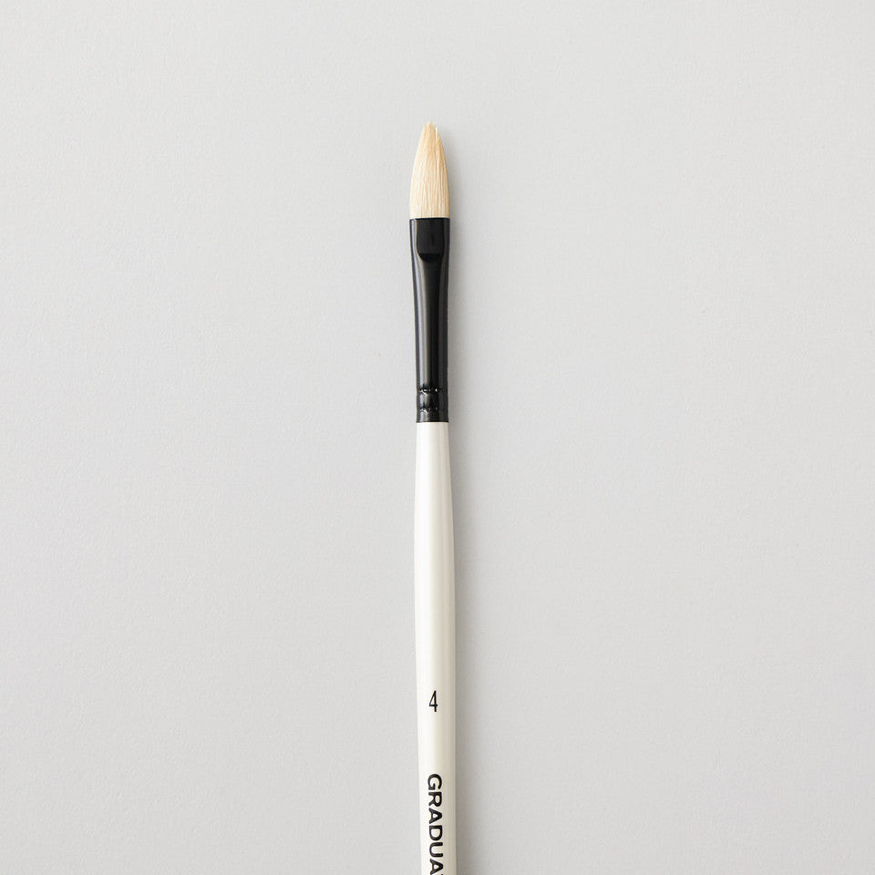 Daler Rowney Filbert Brushes Size 4 Long Handle, Oil & Acrylic Colours