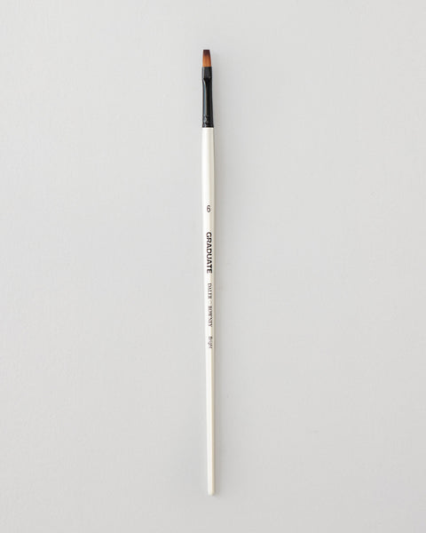 Daler Rowney Bright Brushes Size 6 Long Handle, Suitable for Oil & Acrylic Colours