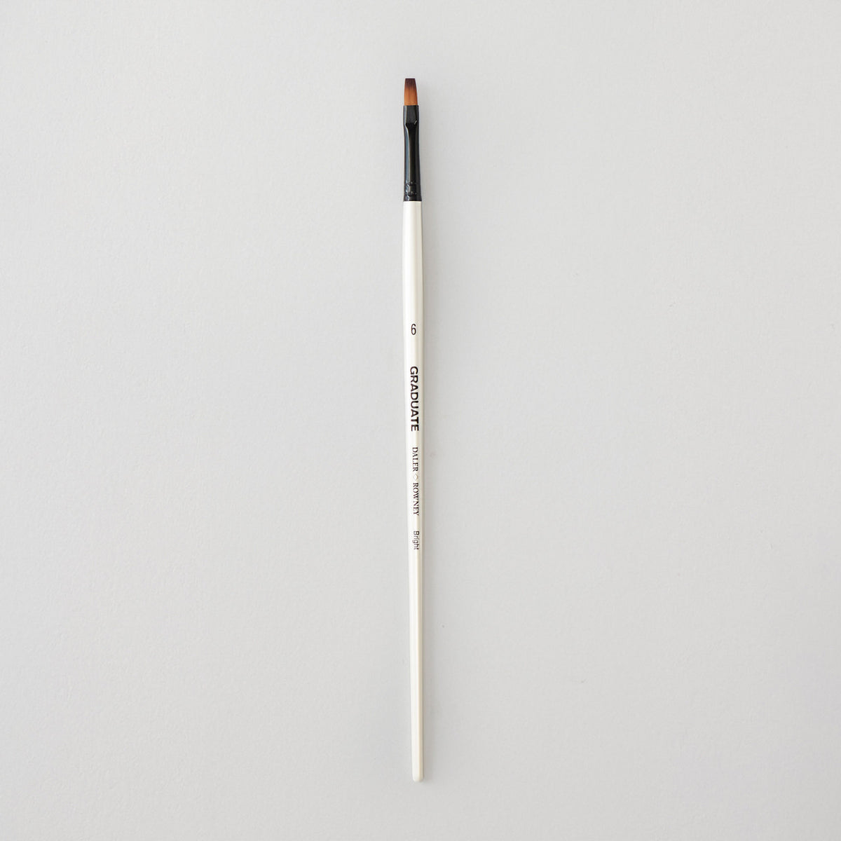 Daler Rowney Bright Brushes Size 6 Long Handle, Suitable for Oil & Acrylic Colours