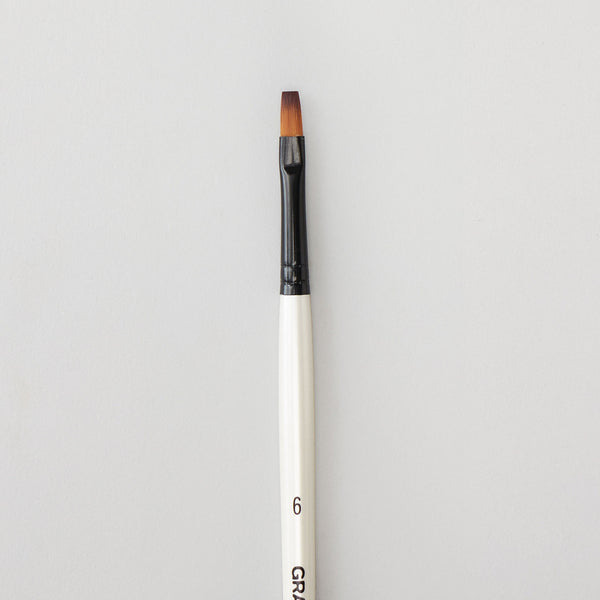 Daler Rowney Bright Brushes Size 6 Long Handle, Suitable for Oil & Acrylic Colours