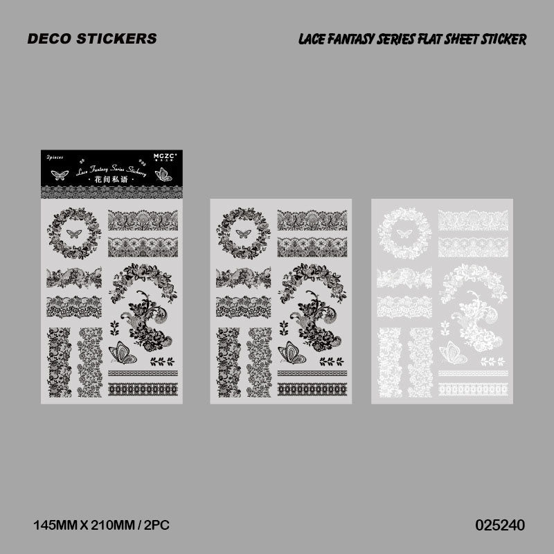 Lace Fantasy Stickers 2pc