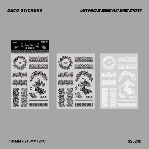 Lace Fantasy Stickers 2pc