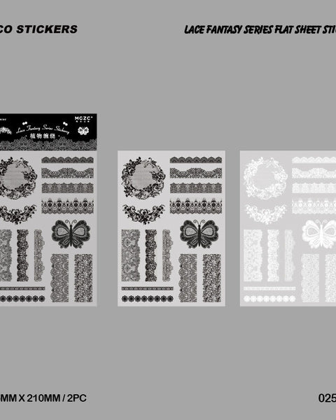 Lace Fantasy Stickers 2pc