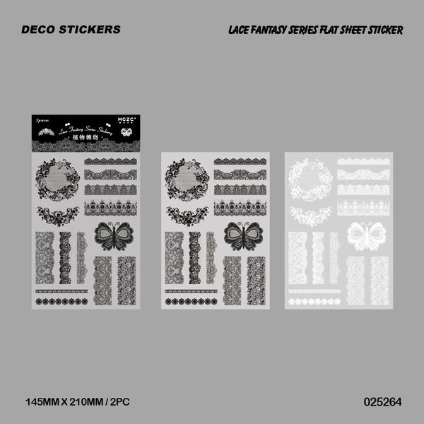 Lace Fantasy Stickers 2pc