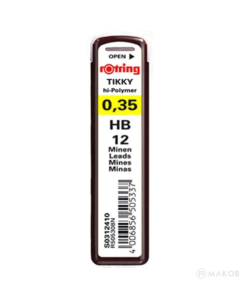 Rotring Mechanical Pencil Leads Black 0.35mm