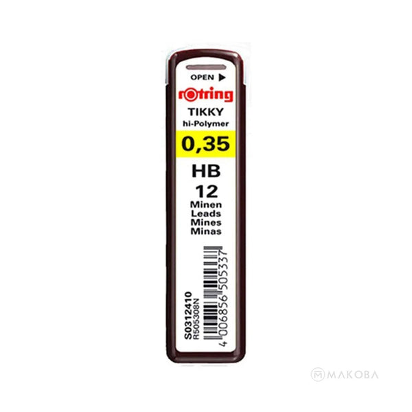 Rotring Mechanical Pencil Leads Black 0.35mm