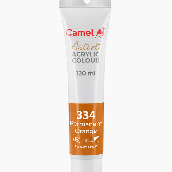 Camel Acrylic Colour Permanent Orange Deep 120ml