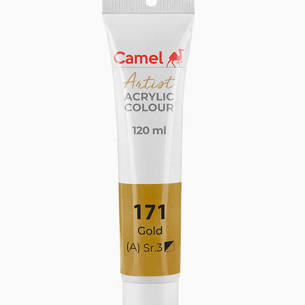Camel Acrylic Colour Gold 120ml