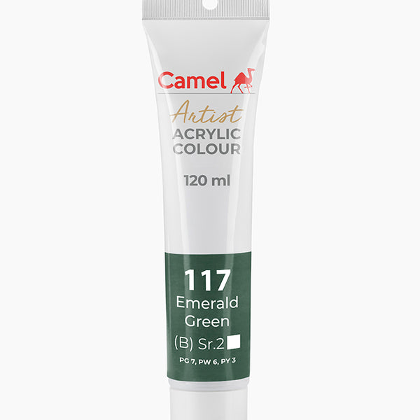 Camel Acrylic Colour Emerald Green 120ml