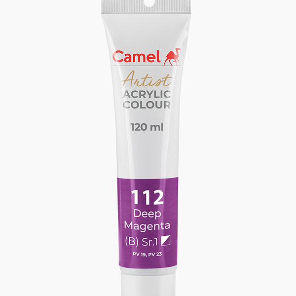 Camel Acrylic Colour Deep Magenta 120ml