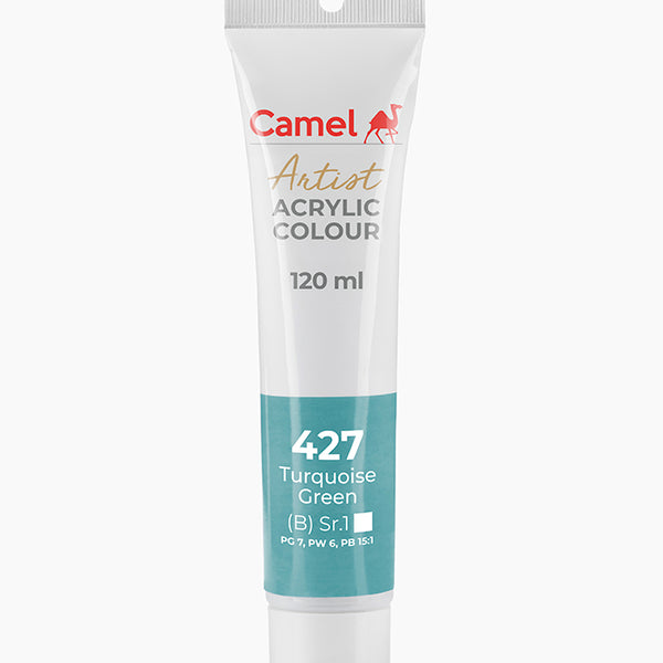 Camel Acrylic Colour Turquoise Green 120ml