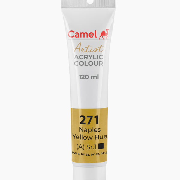Camel Acrylic Colour Naples Yellow Hue 120ml