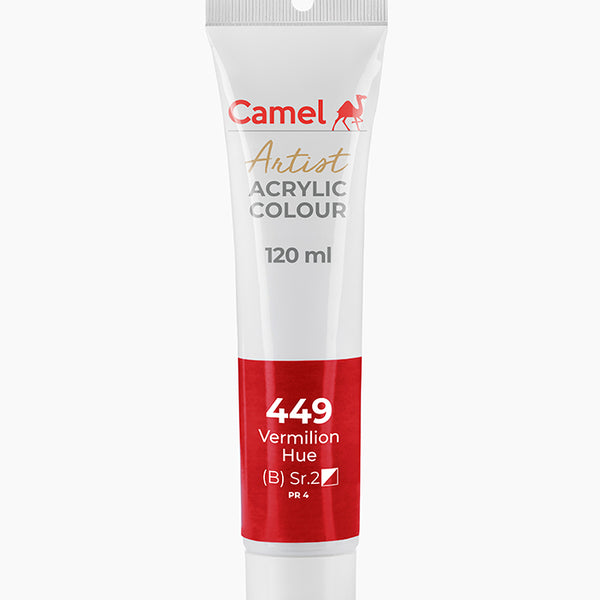 Camel Acrylic Colour Vermilion Hue 120ml