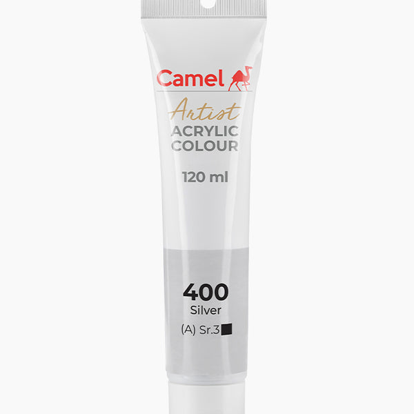 Camel Acrylic Colour Silver 120ml