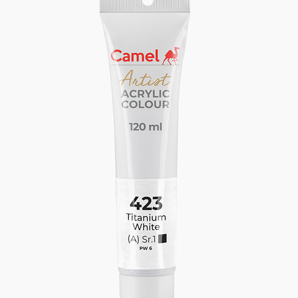 Camel Acrylic Colour Titanium White 120ml