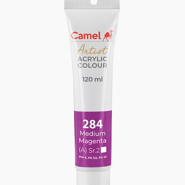 Camel Acrylic Colour Medium Magenta 120ml