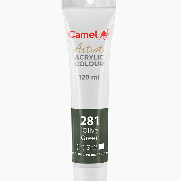 Camel Acrylic Colour Olive Green 120ml