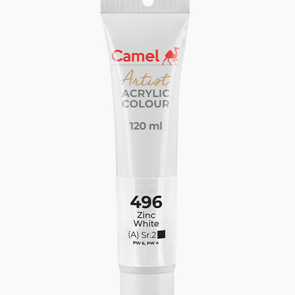 Camel Acrylic Colour Zinc White 120ml