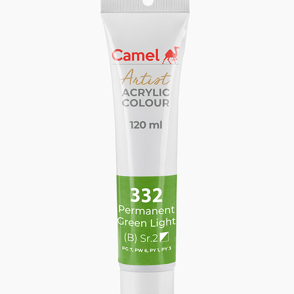Camel Acrylic Colour Permanent Green Light 120ml