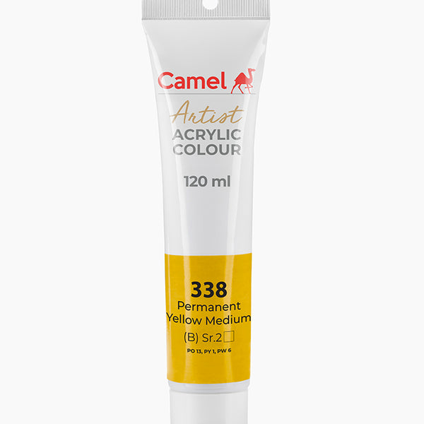 Camel Acrylic Colour Permanent Yellow Medium 120ml