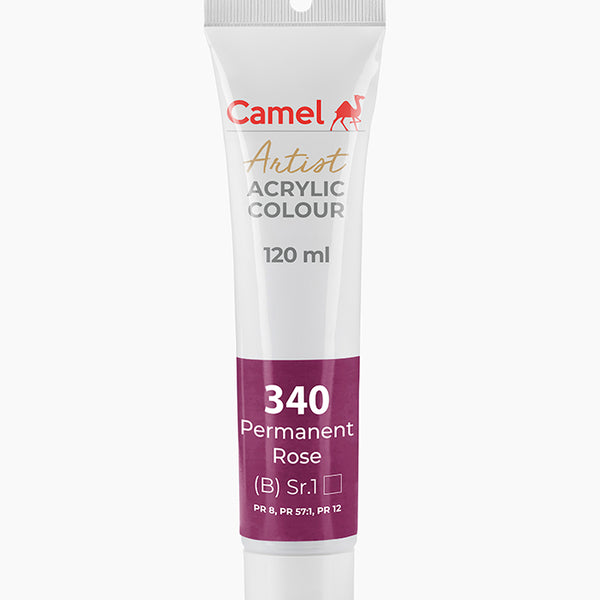 Camel Acrylic Colour Permanent Rose 120ml