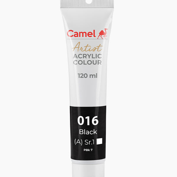 Camel Acrylic Colour Black 120ml