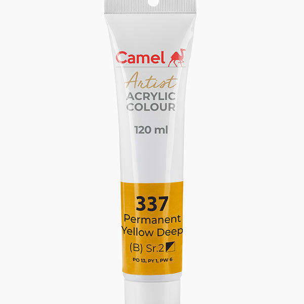 Camel Acrylic Colour Permanent Yellow Deep 120ml