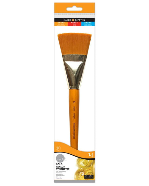 Daler Rowney Inch Brushes 2 inch Suitable for Oil, Acrylic, Watercolour, Goauche, Poster Colours, Short Handle