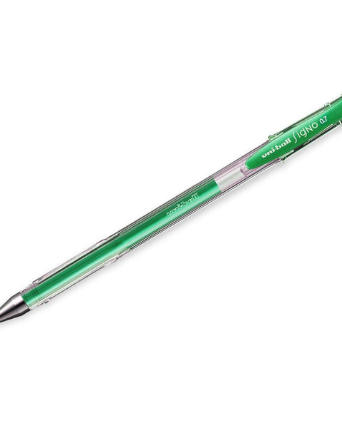 Uni Mitsubhishi Gel Pens Green Cap Fine