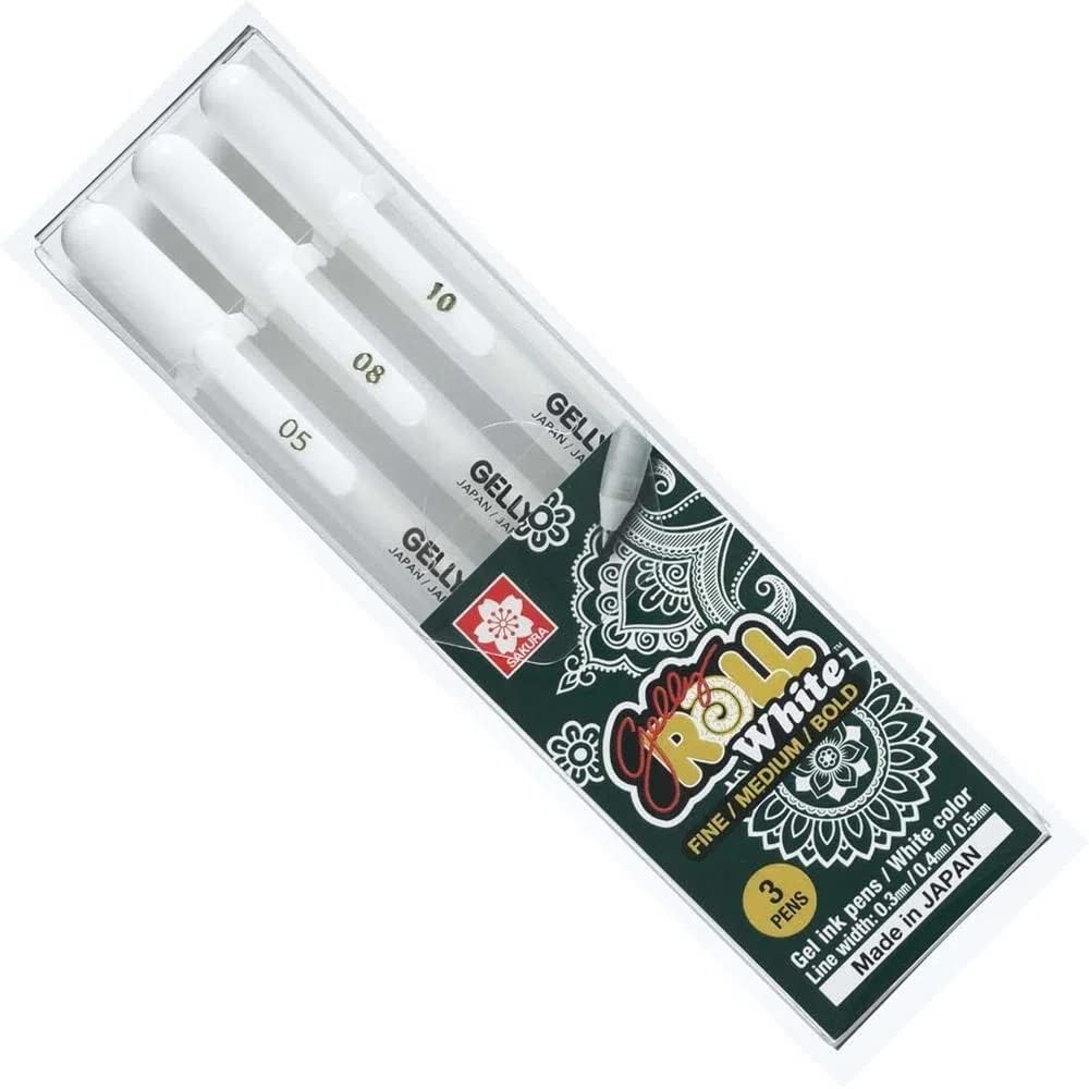 Sakura Gelly Roll White set of 3