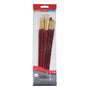 Daler Rowney Mixed Brush Set of 6 Round 2, 5; Flibert 6; Bright 8; Flat 4, 12 Suitable for Oil, Acrylic, Watercolour, Goauche, Poster Colours, Short Handle