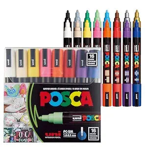 Uni Posca 5M set of 16