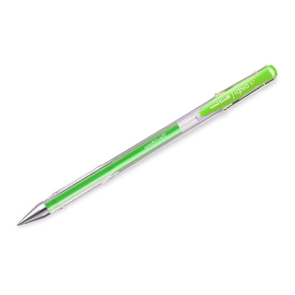 Uni Mitsubhishi Gel Pens Light Green Cap Fine