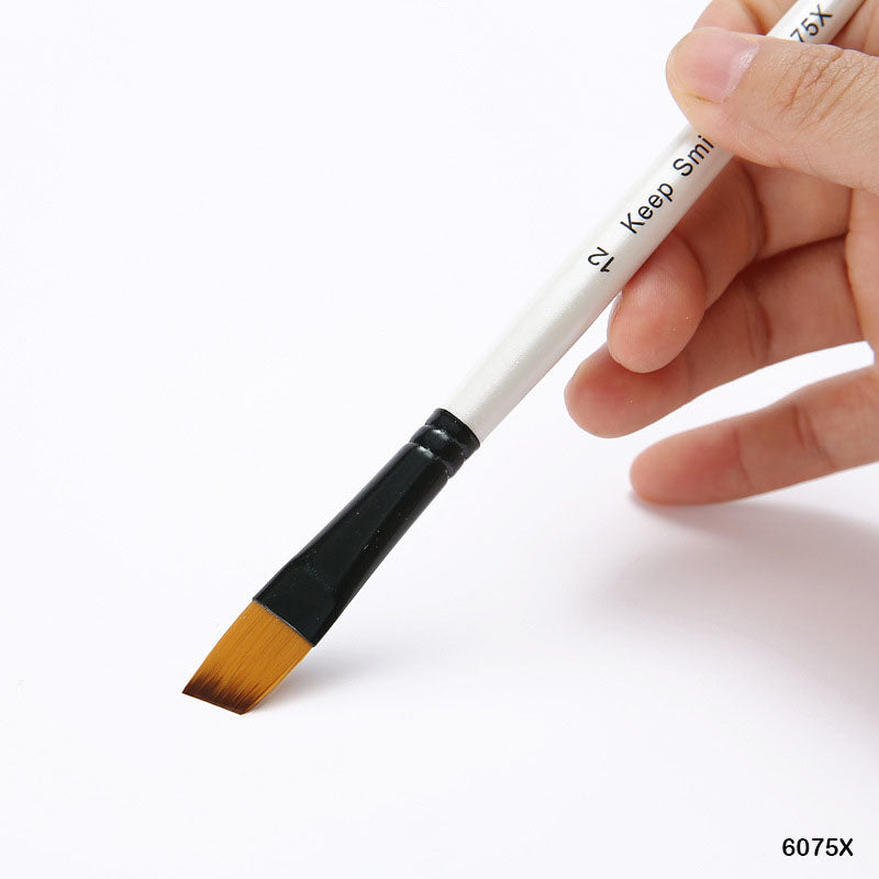 Keep Smiling White 12pcs Angular Brush 6075X