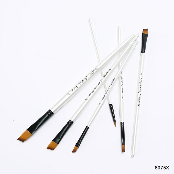 Keep Smiling White 12pcs Angular Brush 6075X
