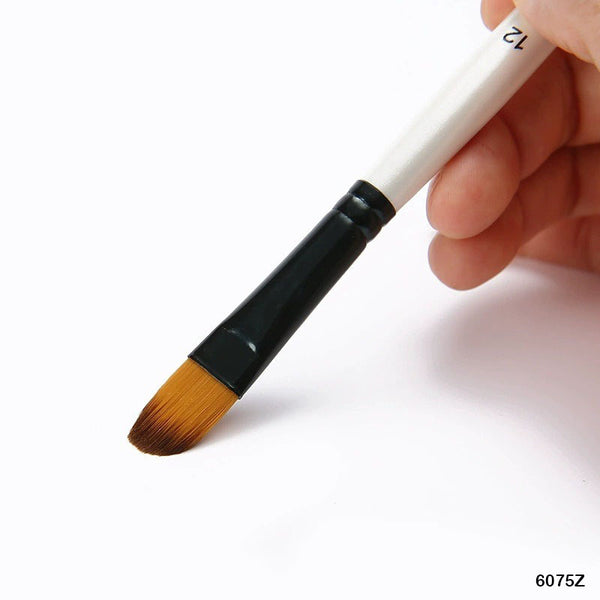 Keep Smiling White 12pcs Filbert Brush 6075Z