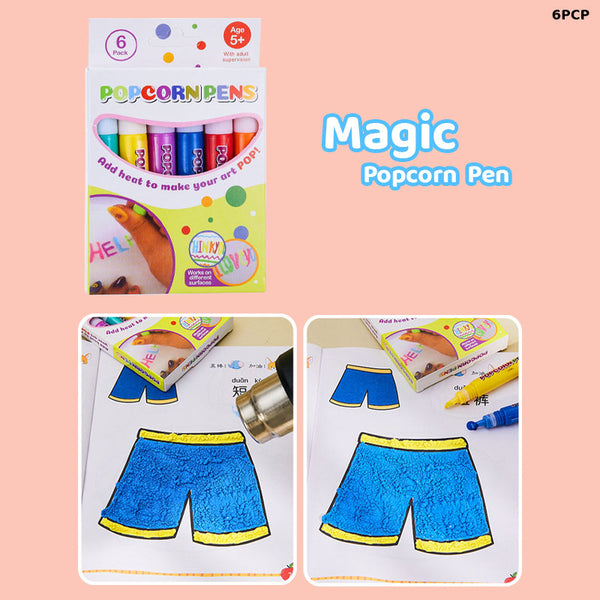 Popcorn Pens Set 6pcs