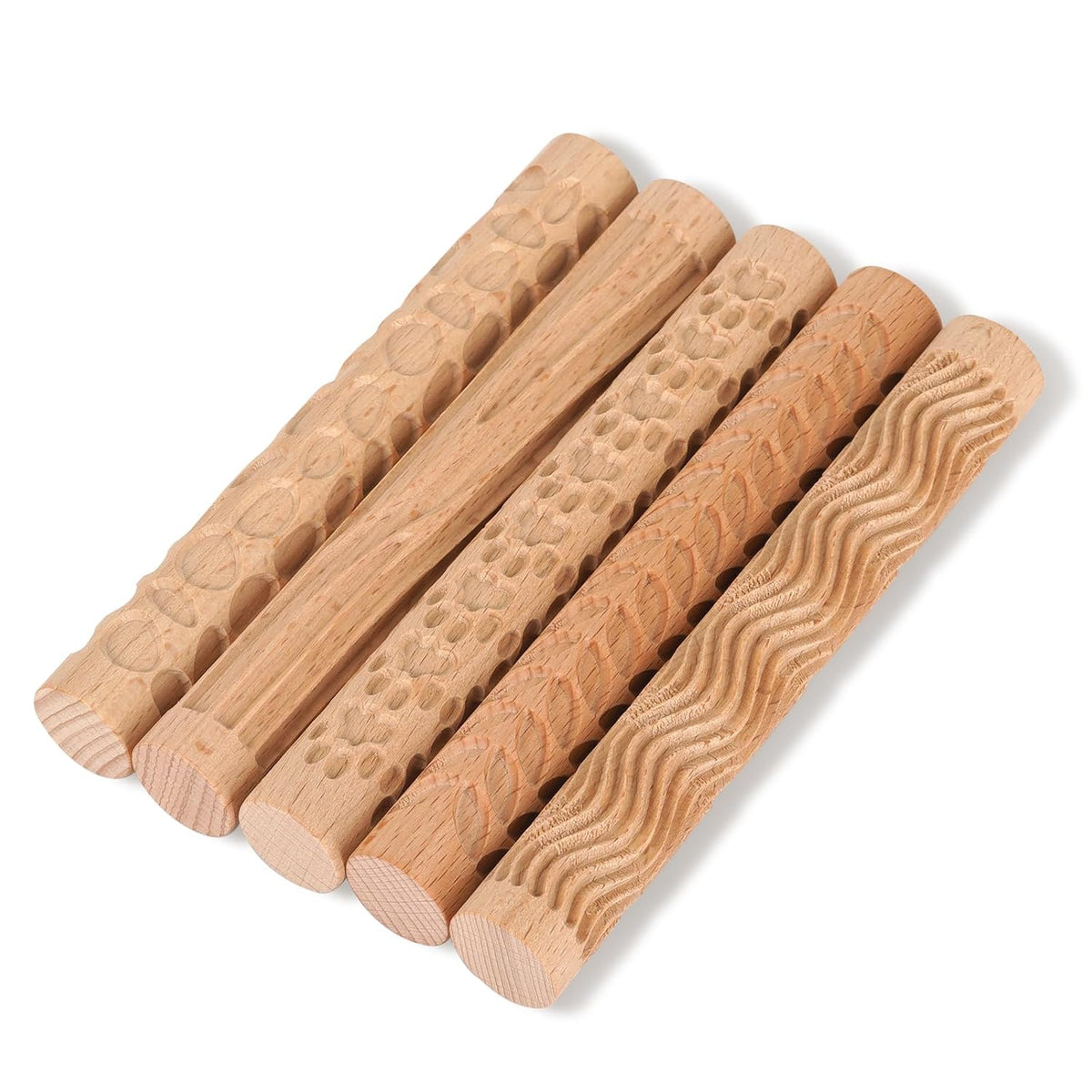 Clay Tool Wooden Handle Set of 5