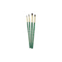 Princeton Mixed Brush Set of 4 Round 1,3; Shader 4, 6 Suitable for Oil, Acrylic, Watercolour, Goauche, Poster Colours, Short Handle