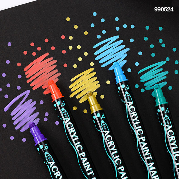 JiMiao Acrylic Marker Dual Tip 24 Shades