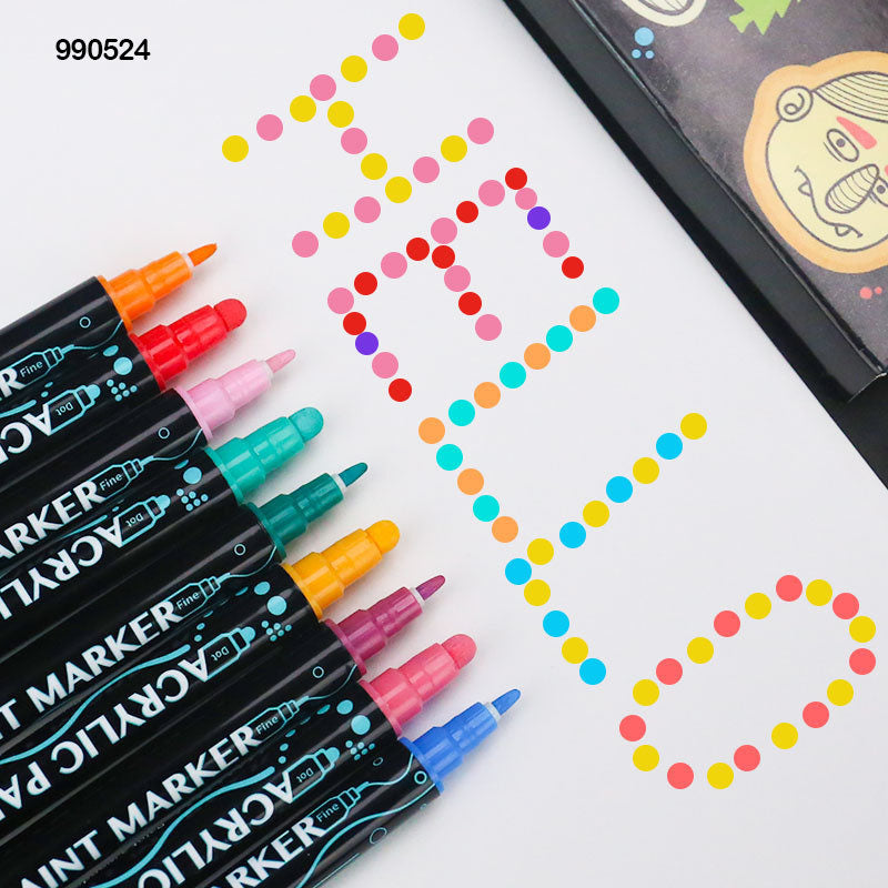 JiMiao Acrylic Marker Dual Tip 24 Shades