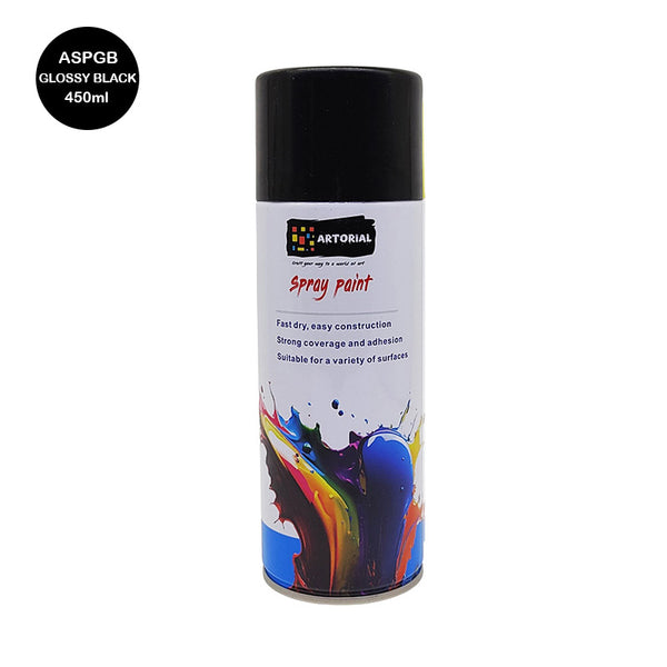 Artorial Spray Paint Glossy Black 450ml
