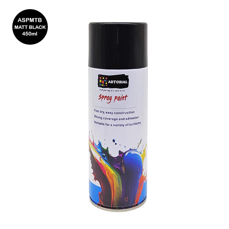 Artorial Spray Paint Matt Black 450ml