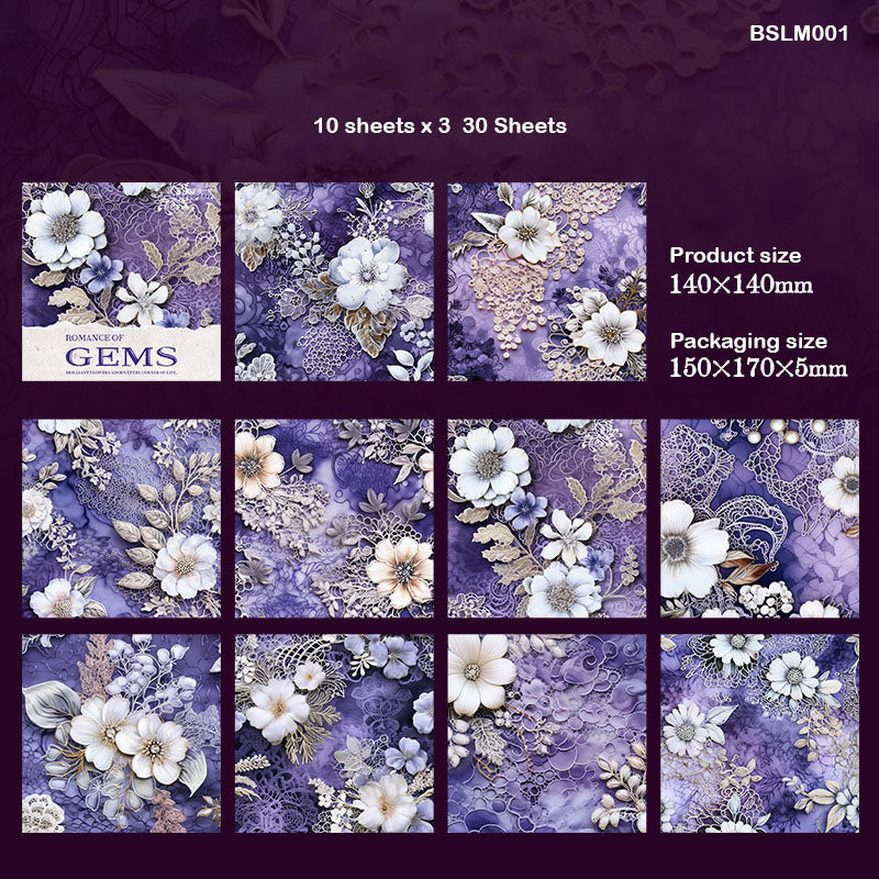 Gems Paper 140x140mm 30pc