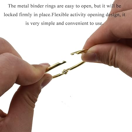 Binder Rings Gold 19mmX12pc, 12pcs