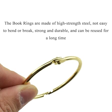 Binder Rings Gold 19mmX12pc, 12pcs