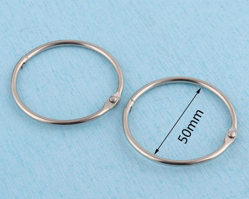 Binder Rings Steel 50mm, 6 pieces